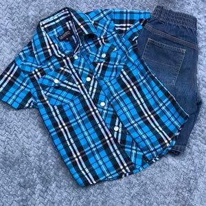 Toddlers Short sleeved flannel